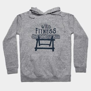 Wild Fitness. Hand Drawn Textured Log Hoodie